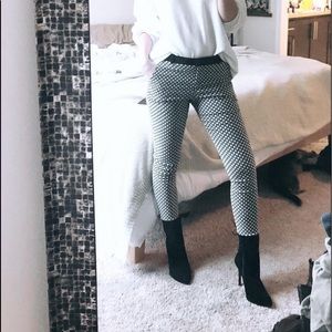 Textured trouser leggings